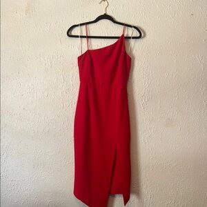 Princess Polly Red Asymmetrical Cocktail Dress